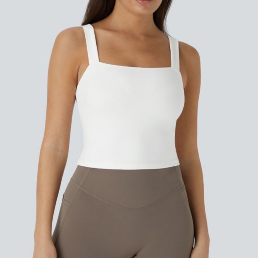 Softlyzero™ Plush Square Neck Cropped Skinny Yoga Tank Top - HALARA